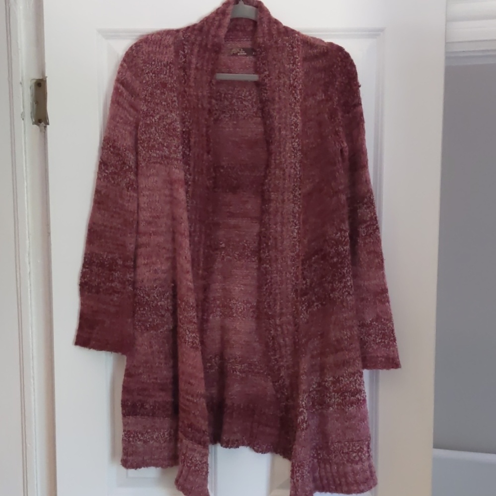 Prana long sweater in pink/magenta